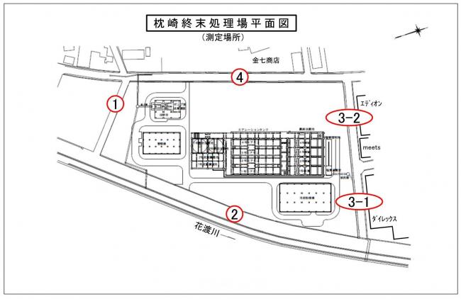 臭気測定箇所図