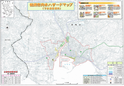 枕崎市内水ハザードマップ（下水道区域内）
