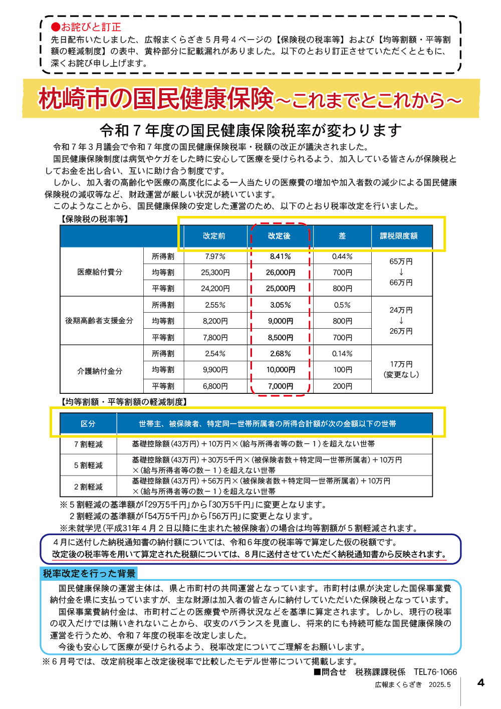 ４ページお詫び・訂正